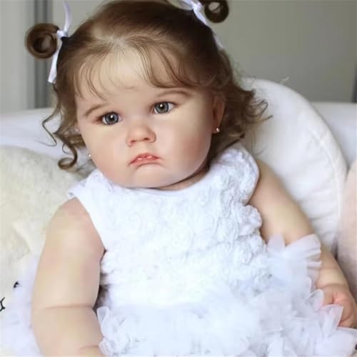 ZTZHYZR Reborn Baby Mädchen 60 cm Lebensechte Babypuppen Weichkörper mit Haar Babypuppen wie Echt Baby Puppe Realistisch und Schön für ab 3 Jahre Kinder von ZTZHYZR