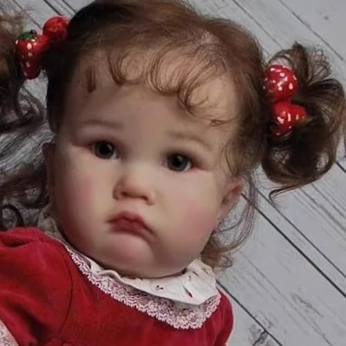 ZTZHYZR Reborn Baby Mädchen Lebensecht 24 Zoll wie Echt Reborn Puppe Aussehen Weichkörper Realistische Baby Doll Newborn Baby Puppe für Kinder Alter 3+ von ZTZHYZR