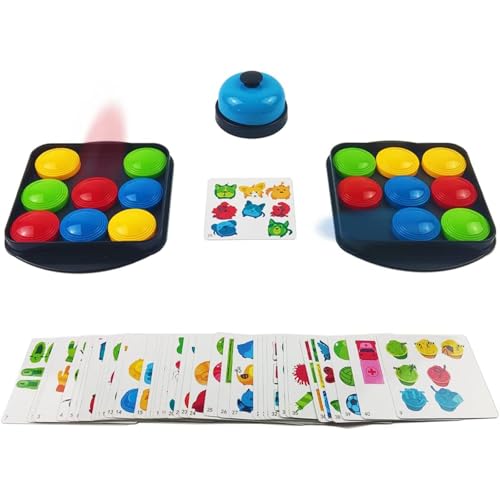 ZUNIPLEX Schiebepuzzle Race,Double Match Kinderspiel, Farben Lernen ab 2,Kinder-Denkspiel,Montessori Spielzeug ab 4 (40 Karten mit verschiedenen Farben und Mustern) von ZUNIPLEX