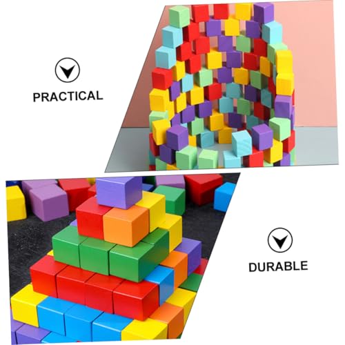 ZUNOXAZ 100 Stück Teiliges Bunte Holzbausteine Sichere Farbige Würfel für Pädagogisches Lernspielzeug zur Farberkennung und Kreativen Entwicklung für Frühe Bildung und Spielspaß Zuhause ZUNOXAZ 100 Stück Teiliges Bunte Holzbausteine Sichere Farbige Würfel für Pädagogisches Lernspielzeug zur Farberkennung und Kreativen Entwicklung für Frühe Bildung und Spielspaß Zuhause von ZUNOXAZ