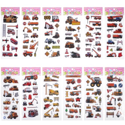 ZUNOXAZ 12stücke Aufkleber Set Für Bagger LKW Baustellenfahrzeuge Wasserdichtes Vinyl Vielseitige Verwendung Für Spielzeug Alben Und Mehr ZUNOXAZ 12stücke Aufkleber Set Für Bagger LKW Baustellenfahrzeuge Wasserdichtes Vinyl Vielseitige Verwendung Für Spielzeug Alben Und Mehr von ZUNOXAZ