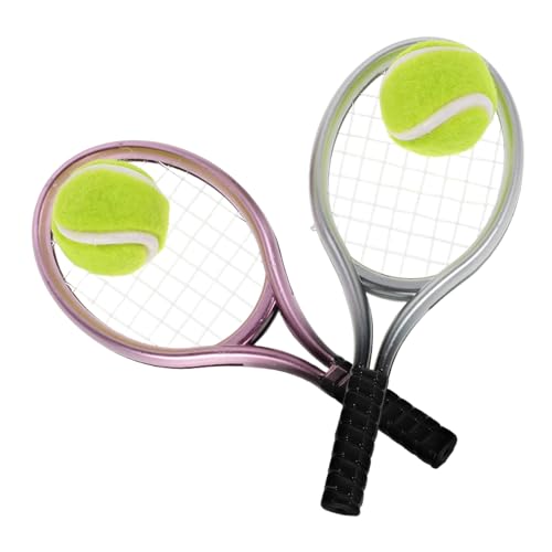 ZUNOXAZ 2 Sätze Miniatur Tennis Set Teiliges Puppenhaus Zubehör mit Schläger und Ball für Kreative Dekoration und Spielmöglichkeiten für Mini Sportveranstaltungen und Detailreiche Szenen ZUNOXAZ 2 Sätze Miniatur Tennis Set Teiliges Puppenhaus Zubehör mit Schläger und Ball für Kreative Dekoration und Spielmöglichkeiten für Mini Sportveranstaltungen und Detailreiche Szenen von ZUNOXAZ