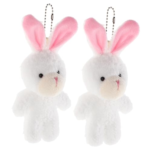ZUNOXAZ 2 Stück Mini Plüsch Kaninchen Kuscheltier Sanft Realistisch Weiße Hasen für Puppenhaus Miniaturszene für Fantasiespielen ZUNOXAZ 2 Stück Mini Plüsch Kaninchen Kuscheltier Sanft Realistisch Weiße Hasen für Puppenhaus Miniaturszene für Fantasiespielen von ZUNOXAZ