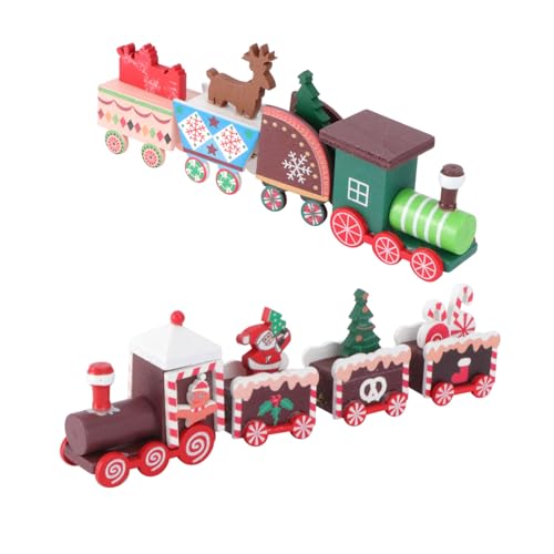 ZUNOXAZ 2 Stück Weihnachtsdeko Holz Zug Teiliges Desktop Ornament mit Stabilem Metallhaken für Festliche Weihnachtsstimmung und Interaktives Spiel ZUNOXAZ 2 Stück Weihnachtsdeko Holz Zug Teiliges Desktop Ornament mit Stabilem Metallhaken für Festliche Weihnachtsstimmung und Interaktives Spiel von ZUNOXAZ