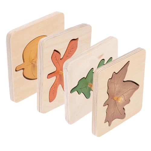 ZUNOXAZ 4 Stück Montessori Lernspielzeug Ab Jahre Teiliges Blattform Puzzle zur Kognitiven Feinmotorik und Formenlernen für Herbst Steckpuzzle ZUNOXAZ 4 Stück Montessori Lernspielzeug Ab Jahre Teiliges Blattform Puzzle zur Kognitiven Feinmotorik und Formenlernen für Herbst Steckpuzzle von ZUNOXAZ