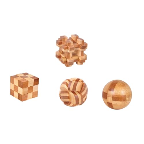 ZUNOXAZ 4 Stück Teiliges Holzpuzzle Kongming Lock Interlocking Puzzle Toys Gehirntrainer Lernspielzeug für Erwachsene mit Glatter Oberfläche Geschicklichkeit und ZUNOXAZ 4 Stück Teiliges Holzpuzzle Kongming Lock Interlocking Puzzle Toys Gehirntrainer Lernspielzeug für Erwachsene mit Glatter Oberfläche Geschicklichkeit und von ZUNOXAZ