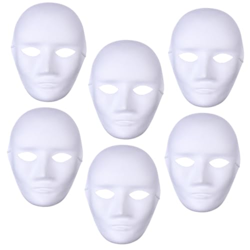 ZUNOXAZ 6 Stück DIY Bemalbare Papiermasken für Männer Unbemalte Pappmaché Masken Weiß für Maskerade Fasching Halloween Handarbeit Kreative Kostüm Accessoires ZUNOXAZ 6 Stück DIY Bemalbare Papiermasken für Männer Unbemalte Pappmaché Masken Weiß für Maskerade Fasching Halloween Handarbeit Kreative Kostüm Accessoires von ZUNOXAZ