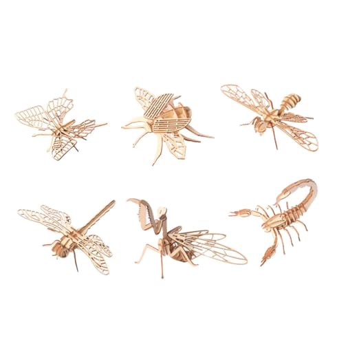 ZUNOXAZ 6 Stück Teiliges Holzpuzzle mit Verschiedenen Tier und Insektenmodellen Edukatives DIY Holzspielzeug für Kreativität und Tiererkennung Stabile und Sichere Holzmaterialien ZUNOXAZ 6 Stück Teiliges Holzpuzzle mit Verschiedenen Tier und Insektenmodellen Edukatives DIY Holzspielzeug für Kreativität und Tiererkennung Stabile und Sichere Holzmaterialien von ZUNOXAZ