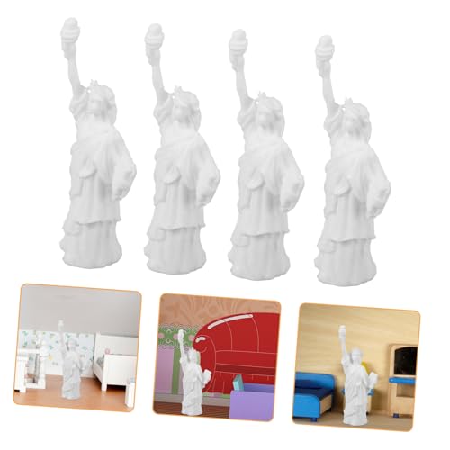 ZUNOXAZ 8 Stück Modell Der Freiheitsstatue Es Neon Bausatz Miniatur Zappeln Souvenirs Freiheitsstatue Hut Dekoration Maschine Produkt Wasserhahn Zubehör Weiß Harz von ZUNOXAZ