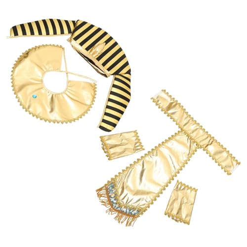 ZUNOXAZ Ägyptisches Kostümset Teilig mit Gürtel Armschmuck Kragen und Kopfschmuck für Herren Leichtes Bequemes Halloween Accessoire für Pharaonen Cosplay und Mottopartys ZUNOXAZ Ägyptisches Kostümset Teilig mit Gürtel Armschmuck Kragen und Kopfschmuck für Herren Leichtes Bequemes Halloween Accessoire für Pharaonen Cosplay und Mottopartys von ZUNOXAZ