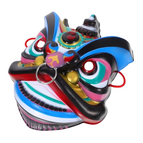 ZUNOXAZ Handgefertigte Blaue Orientalische Löwenmaske aus Robustem Kunststoff Dekorative Tanzlöwen Maske für Halloween Bühnenauftritte und Karneval Langlebige Vollgesichts Requisite für ZUNOXAZ Handgefertigte Blaue Orientalische Löwenmaske aus Robustem Kunststoff Dekorative Tanzlöwen Maske für Halloween Bühnenauftritte und Karneval Langlebige Vollgesichts Requisite für von ZUNOXAZ