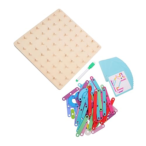 ZUNOXAZ Holz Geoboard Lernspielzeug für Kleinkinder Montessori Pädagogisches Steckpuzzle mit Bunten Holzstäben Hand Auge Koordination Kreativität und Logischem Denken im Kindergarten ZUNOXAZ Holz Geoboard Lernspielzeug für Kleinkinder Montessori Pädagogisches Steckpuzzle mit Bunten Holzstäben Hand Auge Koordination Kreativität und Logischem Denken im Kindergarten von ZUNOXAZ