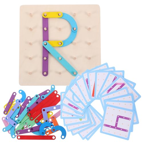 ZUNOXAZ Holz Geoboard Lernspielzeug für Montessori Geometrie Puzzle mit Zahlen und Buchstaben Fördert Feinmotorik Hand Auge koordination und Mathematisches Verständnis Vorschulspielzeug ZUNOXAZ Holz Geoboard Lernspielzeug für Montessori Geometrie Puzzle mit Zahlen und Buchstaben Fördert Feinmotorik Hand Auge koordination und Mathematisches Verständnis Vorschulspielzeug von ZUNOXAZ