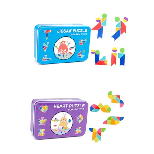 ZUNOXAZ Holz Tangram Puzzle Geometrisches Lernspiel für Bunte Formen Pädagogisch Solides Holzspielzeug mit Aufbewahrungsbox für Kreative ZUNOXAZ Holz Tangram Puzzle Geometrisches Lernspiel für Bunte Formen Pädagogisch Solides Holzspielzeug mit Aufbewahrungsbox für Kreative von ZUNOXAZ