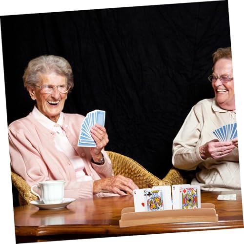 ZUNOXAZ Holz kartenhalter Spielkartenständer mit Gebogenem Design Freihändig Rutschfester Holzfuß Stabiler Fotoständer und Organizer für Rommé und Poker für Senioren und Kartenspiele ZUNOXAZ Holz kartenhalter Spielkartenständer mit Gebogenem Design Freihändig Rutschfester Holzfuß Stabiler Fotoständer und Organizer für Rommé und Poker für Senioren und Kartenspiele von ZUNOXAZ