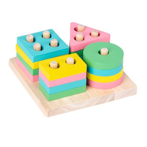 ZUNOXAZ Holzbausteine für Kleinkinder Buntes Stapelspielzeug Pädagogisches Lernspielzeug zur Frühförderung Fördert Feinmotorik Farb Formenerkennung Sicher und Handgerecht Zufällige Farbe ZUNOXAZ Holzbausteine für Kleinkinder Buntes Stapelspielzeug Pädagogisches Lernspielzeug zur Frühförderung Fördert Feinmotorik Farb Formenerkennung Sicher und Handgerecht Zufällige Farbe von ZUNOXAZ