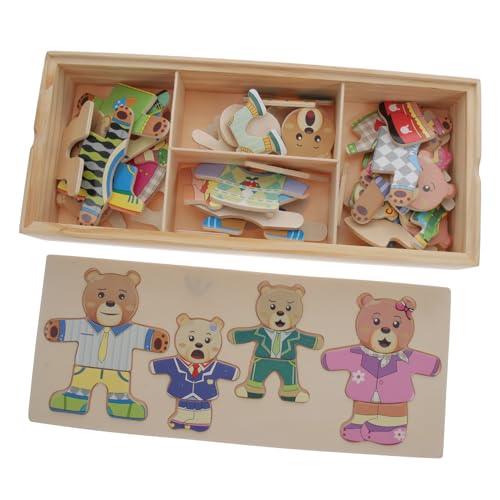 ZUNOXAZ Holzpuzzle Bär Anziehspielzeug aus Holz Pädagogisches Lernspielzeug für Farbenfrohes Robustes Teiliges Fördert Kreativität und Vorstellungskraft bei Jungen und Mädchen ZUNOXAZ Holzpuzzle Bär Anziehspielzeug aus Holz Pädagogisches Lernspielzeug für Farbenfrohes Robustes Teiliges Fördert Kreativität und Vorstellungskraft bei Jungen und Mädchen von ZUNOXAZ