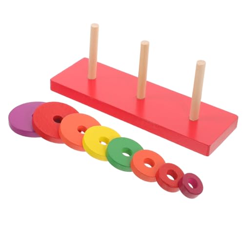 ZUNOXAZ Holzring Stapelturm Bunt Montessori Lernspielzeug für Entwicklung von Farben und Feinmotorik Stabiles Holzspielzeug für Kleinkinder Geschenkidee ZUNOXAZ Holzring Stapelturm Bunt Montessori Lernspielzeug für Entwicklung von Farben und Feinmotorik Stabiles Holzspielzeug für Kleinkinder Geschenkidee von ZUNOXAZ