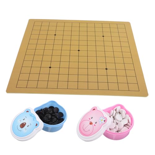 ZUNOXAZ Kleines Go Schachspiel für Niedlichem Bär Motiv Doppelseitigem Holzbrett Muster Tragbares Lernspiel für Anfänger zur Kognitiver Fähigkeiten und Strategischem Denken zu Hause und ZUNOXAZ Kleines Go Schachspiel für Niedlichem Bär Motiv Doppelseitigem Holzbrett Muster Tragbares Lernspiel für Anfänger zur Kognitiver Fähigkeiten und Strategischem Denken zu Hause und von ZUNOXAZ