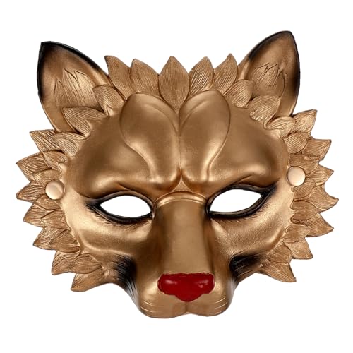 ZUNOXAZ Löwenmaske aus Umweltfreundlichem PU für Erwachsene Realistische und Atmungsaktive Halloween Maske für Party Maskenball und Karneval Auffälliges Cosplay Zubehör in Gold ZUNOXAZ Löwenmaske aus Umweltfreundlichem PU für Erwachsene Realistische und Atmungsaktive Halloween Maske für Party Maskenball und Karneval Auffälliges Cosplay Zubehör in Gold von ZUNOXAZ