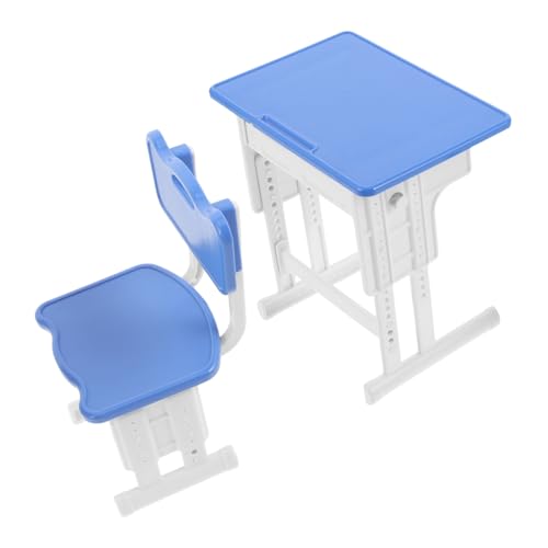 ZUNOXAZ Maßstab Lernumgebung Miniatur Schreibtisch und Stuhl aus Kunststoff Platzsparendes Puppenhaus Zubehör für Spiel und Wohnkultur ZUNOXAZ Maßstab Lernumgebung Miniatur Schreibtisch und Stuhl aus Kunststoff Platzsparendes Puppenhaus Zubehör für Spiel und Wohnkultur von ZUNOXAZ