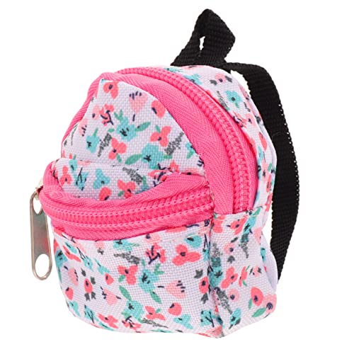 ZUNOXAZ Mini Puppenrucksack aus Polyester Dekorative Schulranzen für Bjd Puppen Kleiner Rucksack mit Reißverschluss für Puppenhaus Zubehör Blumenmuster ZUNOXAZ Mini Puppenrucksack aus Polyester Dekorative Schulranzen für Bjd Puppen Kleiner Rucksack mit Reißverschluss für Puppenhaus Zubehör Blumenmuster von ZUNOXAZ