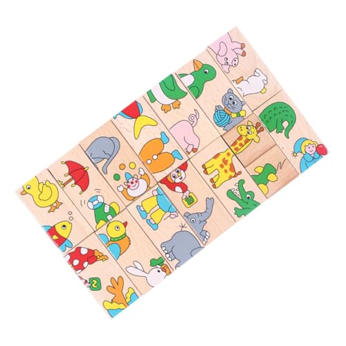 ZUNOXAZ Montessori Holz Domino Tierpuzzle Lernspielzeug Hand Auge koordination und Kreativität Bunte Cartoon Motive Sicheres Material für Kleinkinder Ab Jahren ZUNOXAZ Montessori Holz Domino Tierpuzzle Lernspielzeug Hand Auge koordination und Kreativität Bunte Cartoon Motive Sicheres Material für Kleinkinder Ab Jahren von ZUNOXAZ