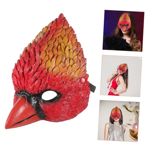ZUNOXAZ Realistische Vogelkopf Maske Rot PU Tierkostüm Karneval Party Zubehör Leicht Tragbar Für Maskenball Halloween Rollenspiele ZUNOXAZ Realistische Vogelkopf Maske Rot PU Tierkostüm Karneval Party Zubehör Leicht Tragbar Für Maskenball Halloween Rollenspiele von ZUNOXAZ