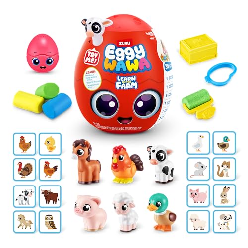 Eggy Wawa 15102 Farm Animals Egg Surprise von ZURU, Medium (28 cm) von Eggy Wawa