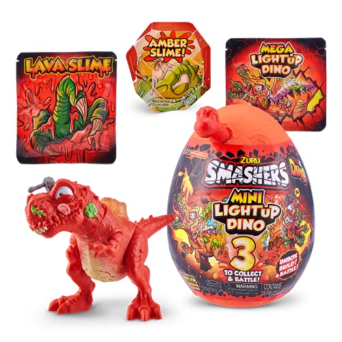 Smashers Mini Light Up Überraschungsei Serie 4 - Dinsoaurier Stegosaurus mit vielen Überraschungen von ZURU SMASHERS