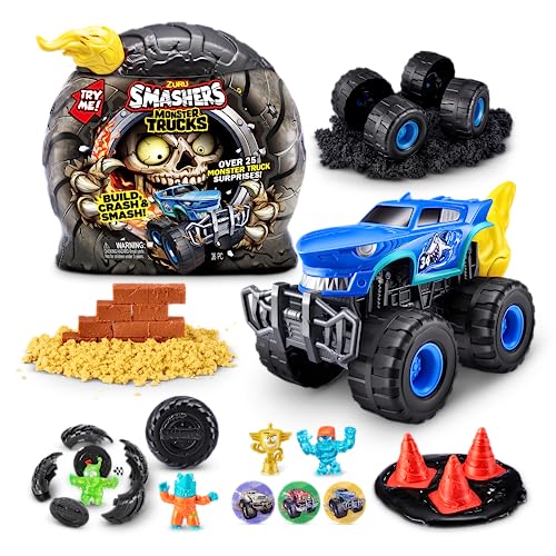 Smashers Monster Truck Surprise von ZURU, Shark Speedster, Jungen, mit 25 Überraschungen, Monster Truck Surprise zum Sammeln (Shark Speedster) von ZURU SMASHERS