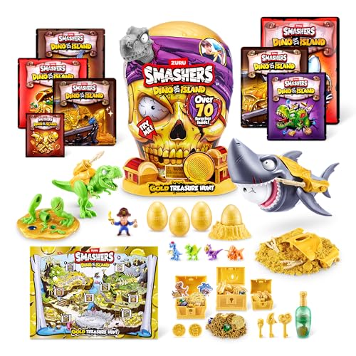 ZURU SMASHERS 74123B (Grey) Smashers Dino Island Gold Treasure Hunt von ZURU, Giant (31.6 cm) von ZURU SMASHERS