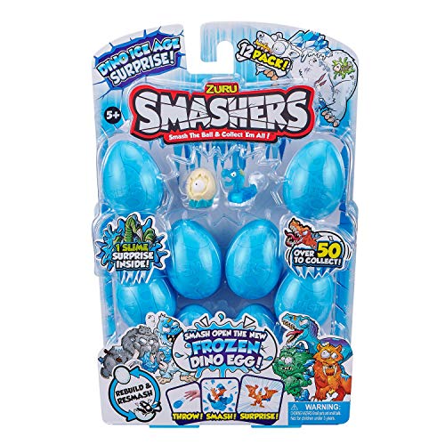 ZURU SMASHERS Dino Ice Age Smash Eggs Smash Eggs (7458-S001), Blau, 12 Stück von ZURU SMASHERS