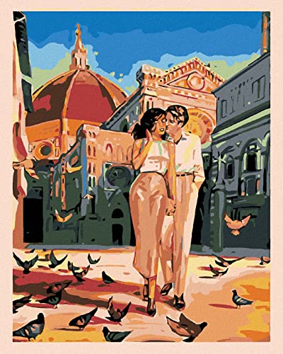 ZUTY 1476222, Malen nach Zahlen-VERLIEBTES Paar MIT TAUBEN 80x100 cm ohne Keilrahmen, not Framed ZUTY 1476222, Malen nach Zahlen-VERLIEBTES Paar MIT TAUBEN 80x100 cm ohne Keilrahmen, not Framed von ZUTY