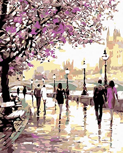 ZUTY 2318192, Malen nach Zahlen-Sakura IN PRAG 80x100 cm ohne Keilrahmen, not Framed von ZUTY