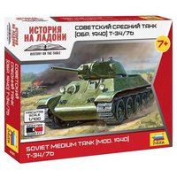 ZVEZDA 500786101 1:100 WWII T34/76 Russischer mittlerer Panzer Modell 1940 von ZVEZDA