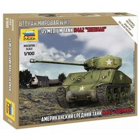 ZVEZDA 500786263 1:100 US-Mittlerer Panzer M-4A2 Sherman von ZVEZDA