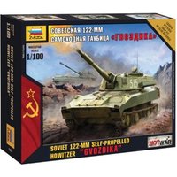 ZVEZDA 500787421 1:100 Sowjetische Selbstfahrlafette 122 mm "GVOZDIKA" von ZVEZDA