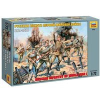 ZVEZDA 500788082 1:72 WWI Figuren-Set Russische Infanterie 1914-1918 von ZVEZDA