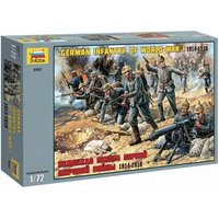 ZVEZDA 500788083 1:72 WW I Figuren-Set Dt. Infanterie von ZVEZDA