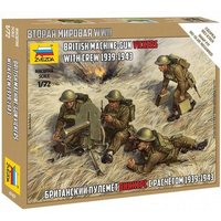 ZVEZDA 6167 1:72 WWII britisches Maschinengewehr mit Besatzung1939-42 von ZVEZDA