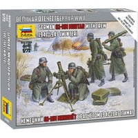 ZVEZDA 6209 1:72 Deutscher 80 mm Mörser mit Besatzung, Winteruniform von ZVEZDA