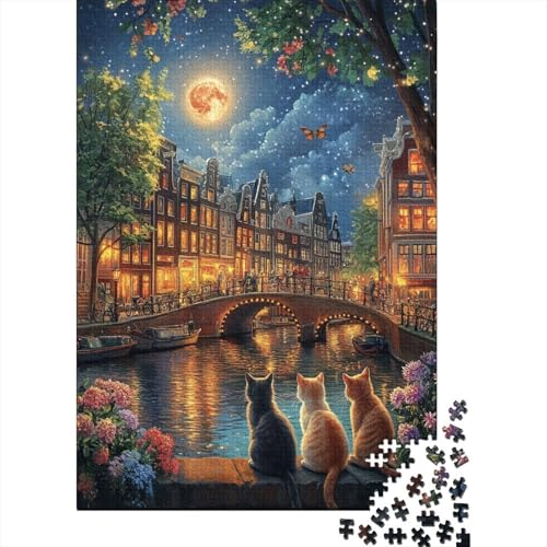 Amsterdamer Kanal Puzzle 1000 Teile Erwachsener Kniffel Spaß Für Die Ganze Familie - Abwechslungsreiche 1000 Puzzleteilige Motive Puzzlespiel Erwachsene, Puzzel 1000pcs (75x50cm) von ZWABFOFYV