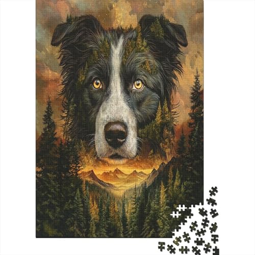 Border Collie Puzzle 1000 Teile, Erwachsene, Klassische Puzzle, Impossible Puzzle,Geschicklichkeitsspiel Für Die Ganze Familie Erwachsenenpuzzle Ab 14 Jahren Puzzel 1000pcs (75x50cm) von ZWABFOFYV