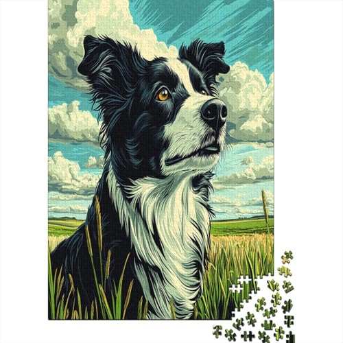 Border Collie Puzzle 1000 Teile Erwachsener Kniffel Spaß Für Die Ganze Familie - Abwechslungsreiche 1000 Puzzleteilige Motive Puzzlespiel Erwachsene, Puzzel 1000pcs (75x50cm) von ZWABFOFYV