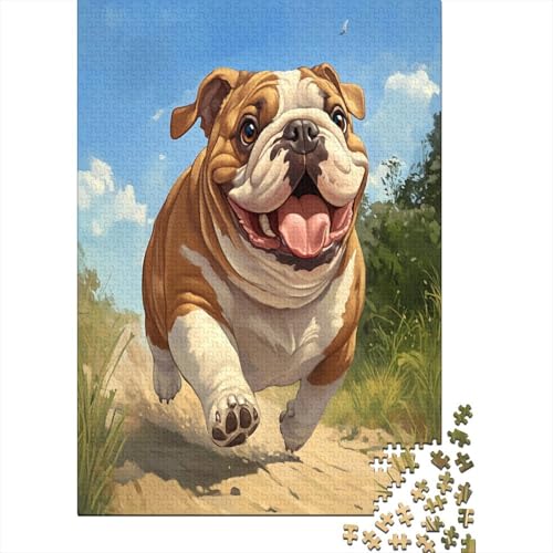 Bulldog Puzzle 1000 Teile Puzzles Für Erwachsene Lernspiel Herausforderungsspielzeug 1000-teilige Puzzlespiel Für Erwachsene Kinder Puzzel 1000pcs (75x50cm) von ZWABFOFYV