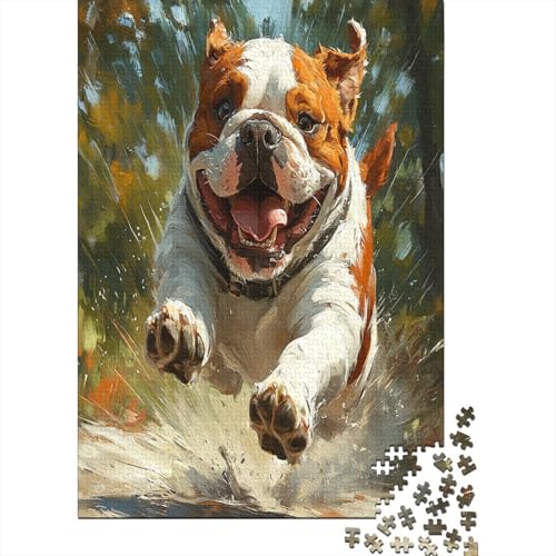 Bulldog Puzzle 1000 Teile Puzzles Für Erwachsene Lernspiel Herausforderungsspielzeug 1000-teilige Puzzlespiel Für Erwachsene Kinder Puzzel 1000pcs (75x50cm) von ZWABFOFYV