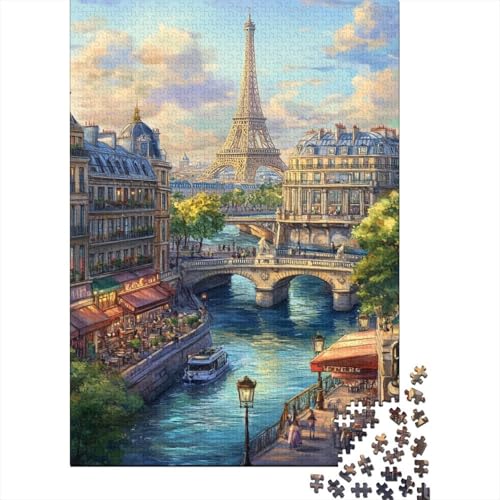 Eiffelturm Klassische Puzzles Puzzles 1000 Teile Für Erwachsene Puzzle Spielzeug Puzzle Einzigartige Geschenk Puzzleteile Tierpuzzle Für Die Familienspielsammlung Home Decor 1000pcs (75x50cm) von ZWABFOFYV