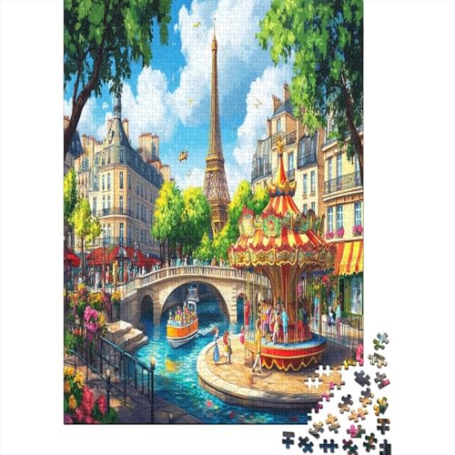 Eiffelturm Puzzle 1000 Teile,Puzzle Für Erwachsene, Impossible Puzzle,Puzzle Farbenfrohes Legespiel,Geschicklichkeitsspiel Für Die Ganze Familie Puzzel 1000pcs (75x50cm) von ZWABFOFYV