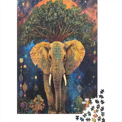 Elefant 1000 Stück Puzzles Für Erwachsene Teenager Stress Abbauen Familien-Puzzlespiel 1000-teiliges Puzzle Kinder Lernspiel Spielzeug Geschenk Puzzel 1000pcs (75x50cm) von ZWABFOFYV